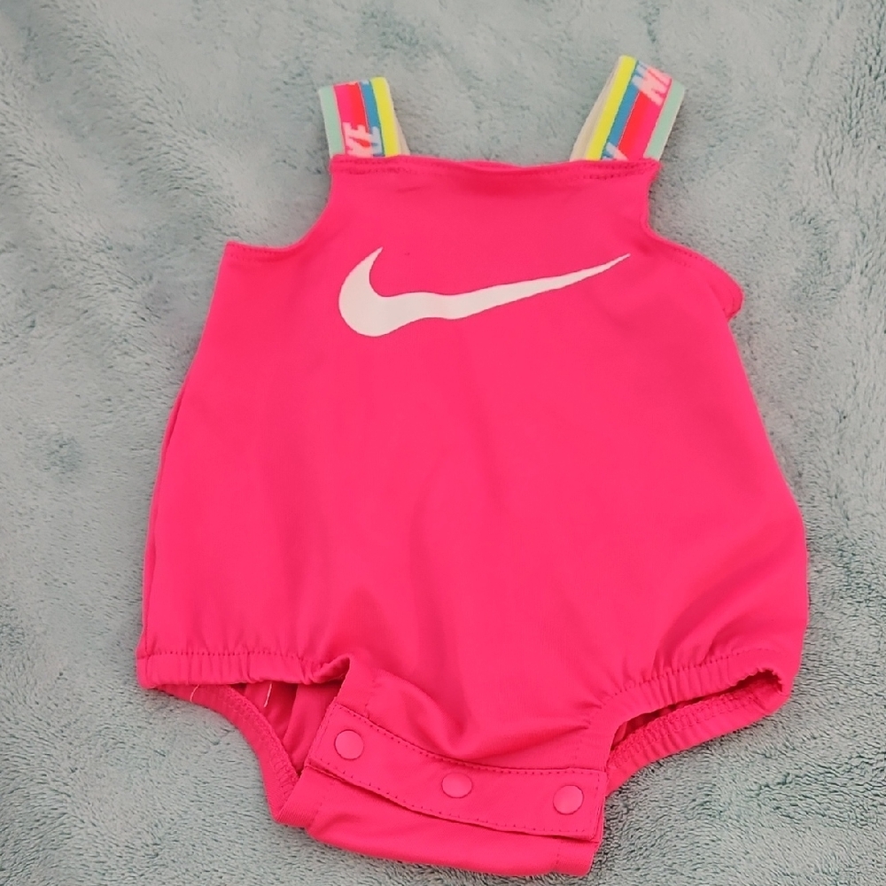 Nike Pink Baby Romper with Colorful Straps